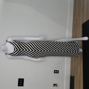 Bebe Black & White Maxi Dress Size XS